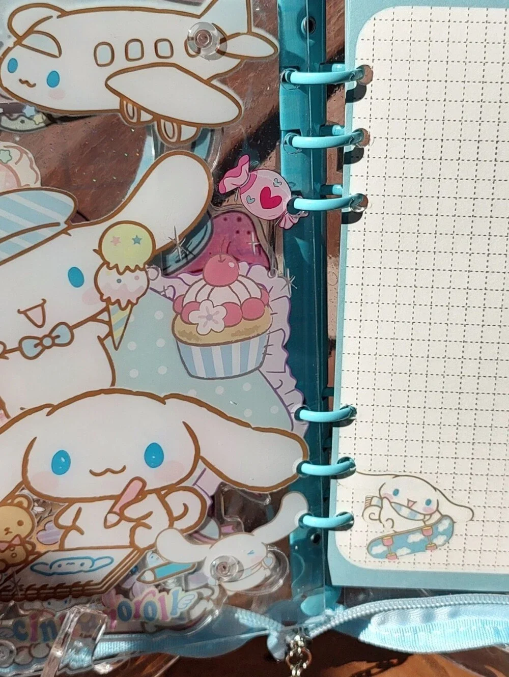 Sanrio Cinnamoroll Pink Bow A5 Acrylic Shaker Notebook